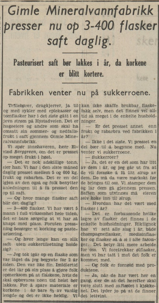 Presser 400 flasker saft daglig