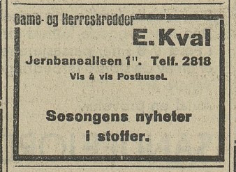 Emil Kval, skreddermester