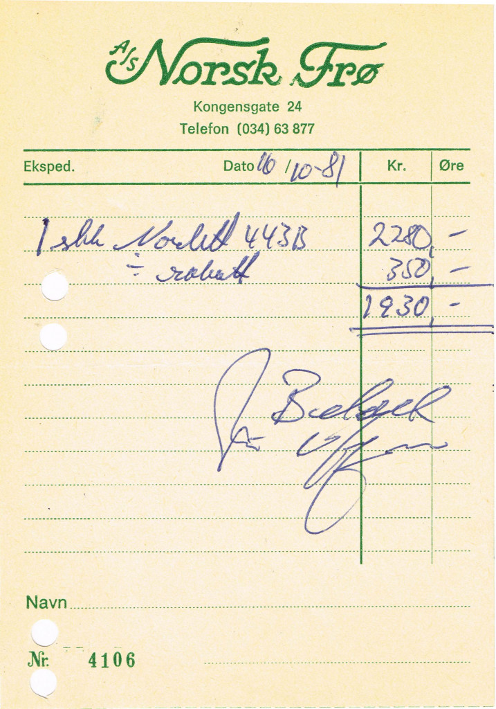 A/S Norsk Frø - blomsterforretning