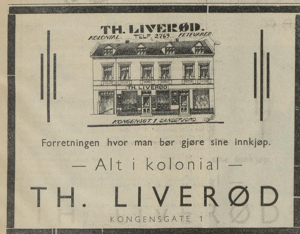 Th. Liverød, kolonial