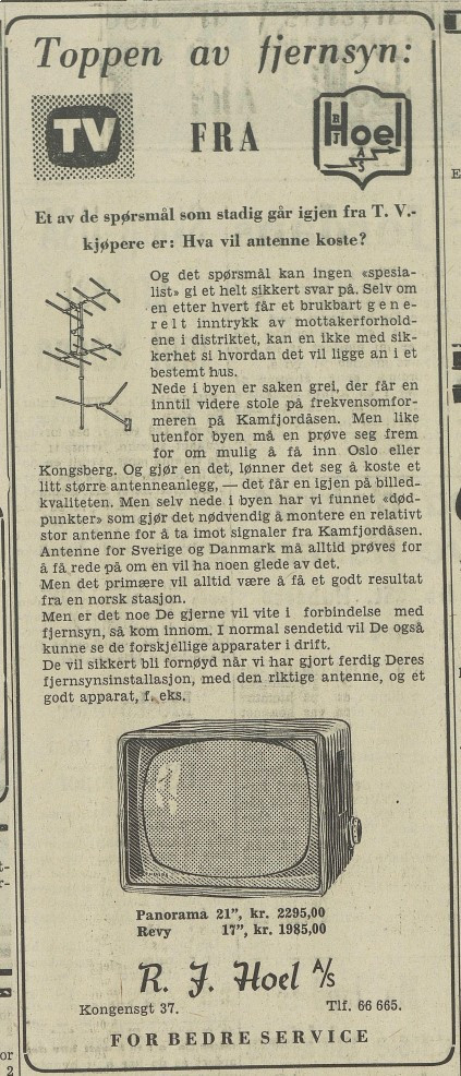 R. J. Hoel A/S - fjernsyn
