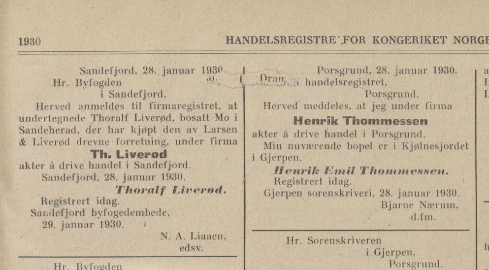 Th. Liverød kolonial