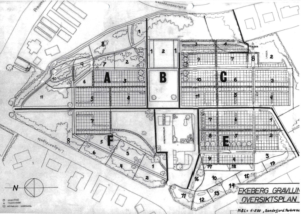 Ekeberg, gravstedkart