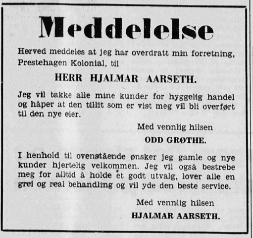 Ny eier Hjalmar Aarseth