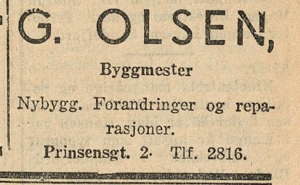 Byggmester G. Olsen