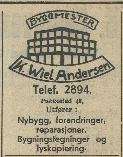 Byggmester K. Wiel-Andersen