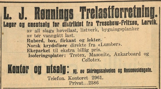 L. J. Rønning Trelastforretning