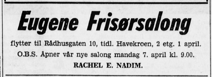 Eugene Frisørsalong v/Rachel E. Nadim