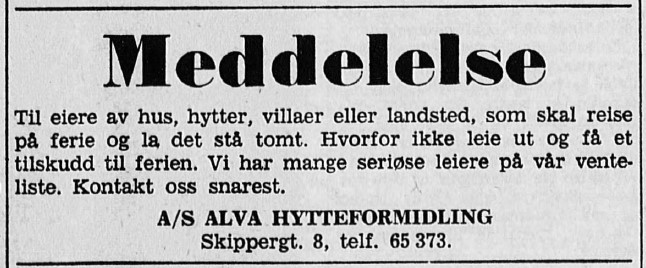Alva Hytteformidling