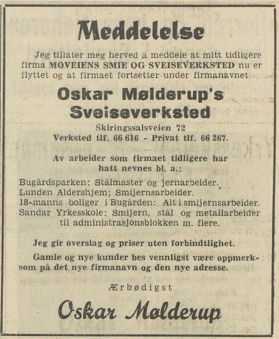 Oskar Mølderups Sveiseverksted