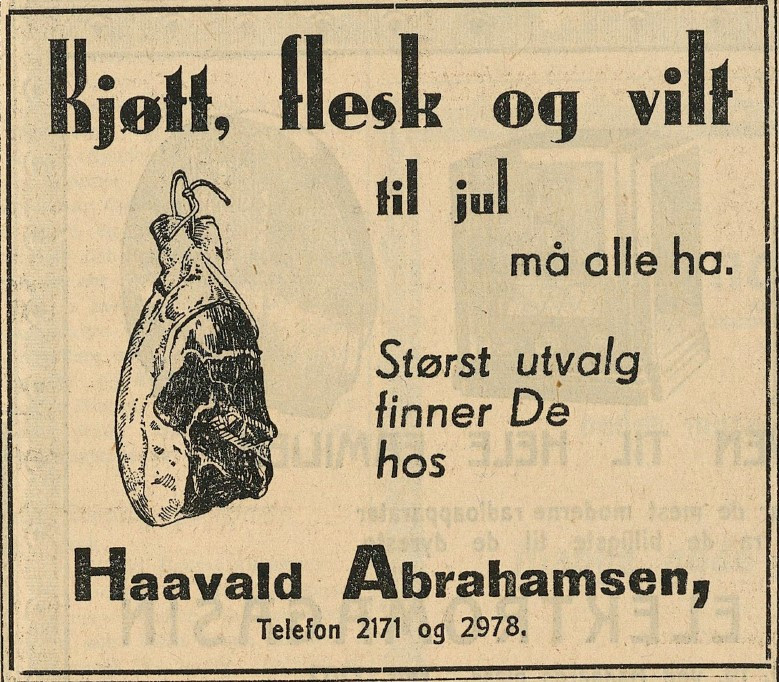 Haavald Abrahamsen, Kjøtt, Vilt, Pølsevarer og Smørbrødpålegg