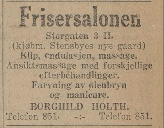 Frisersalonen, Borghild Holth