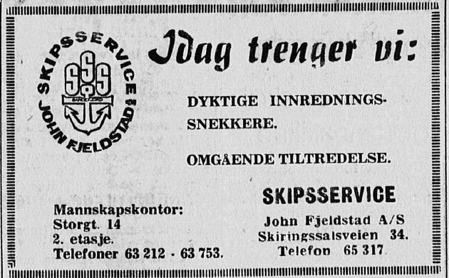 John Fjeldstad A/S - skipsservice