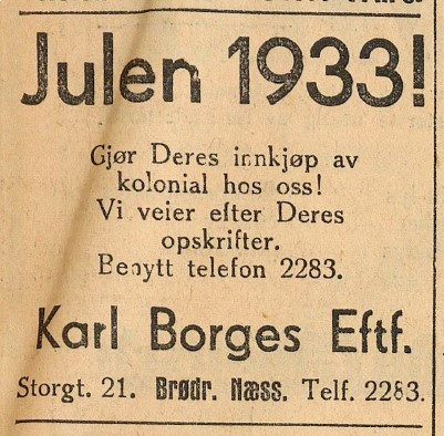 Brødr. Næss kolonial