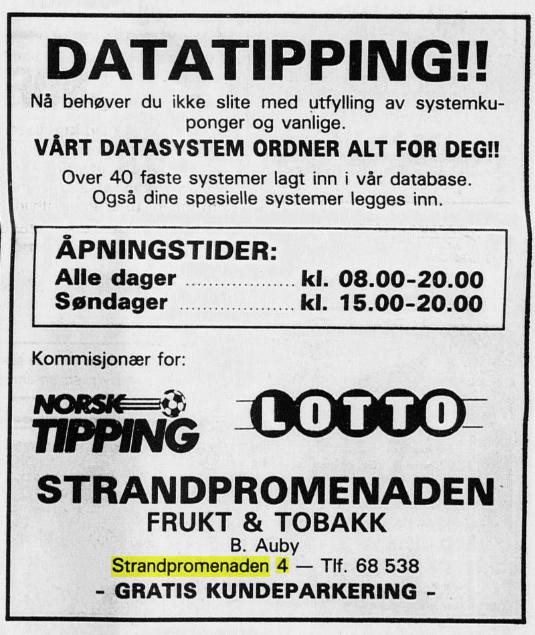 Strandpromenaden Frukt & Tobakk