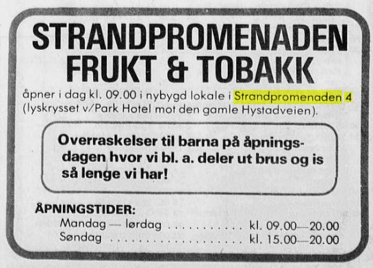 Strandpromenaden Frukt & Tobakk