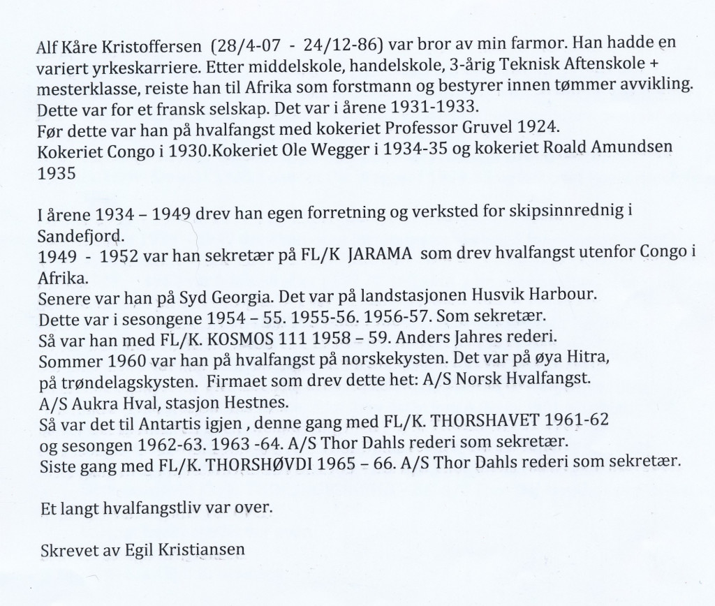 Historien om møbeltapetsereren Alf K. Kristoffersen
