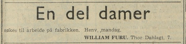 William Furu -  Chenillefabrikk