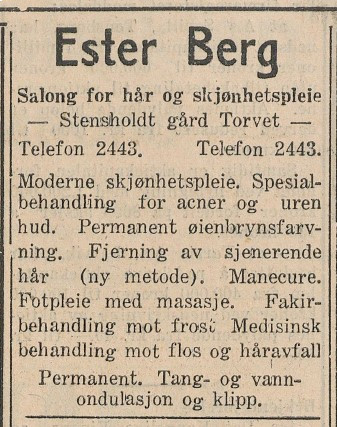 Ester Berg - skjønnhetspleie