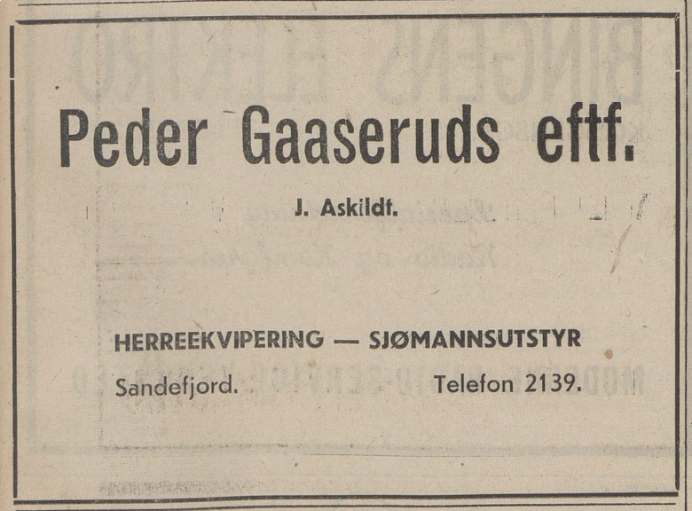 Peder Gaaseruds eftf.