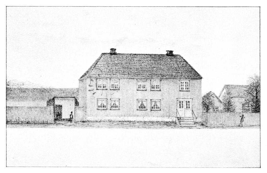Fasade mot Torggata ca 1850