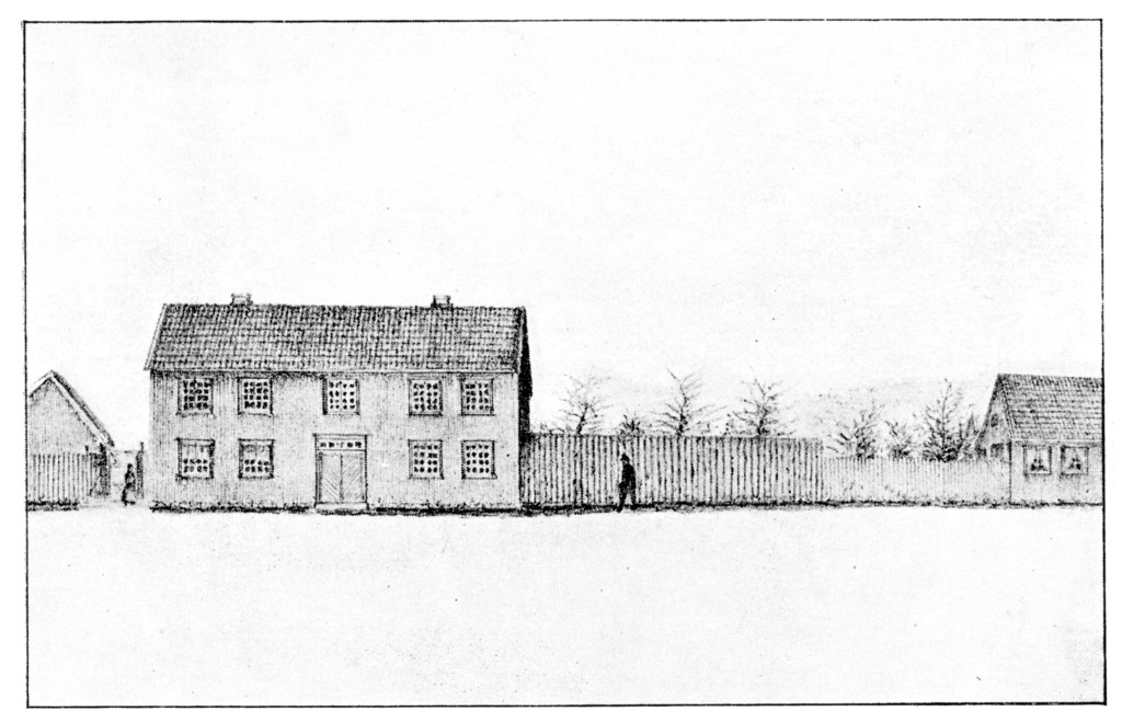 Fasade mot Torggata ca. 1850