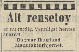 Manufakturhjørnet Dagmar Haugland