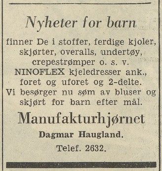 Manufakturhjørnet Dagmar Haugland