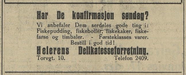 Heierens Delikatesseforretning - salg av fisk og kjøttmat