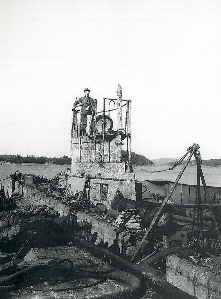 Ubåt senket utenfor Engebrygga