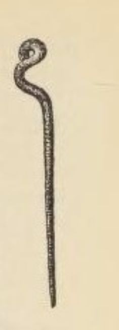 Nål av jern fra utgravingene på Fevang