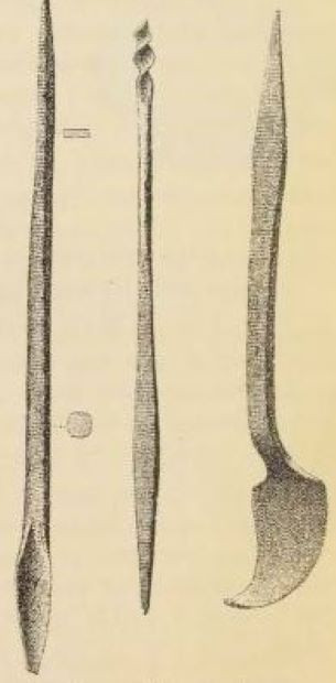 Gårdsredskaper o.a. fra utgravingene på Fevang