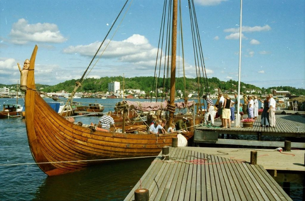 Gaia ved museumsbrygga i Sandefjord