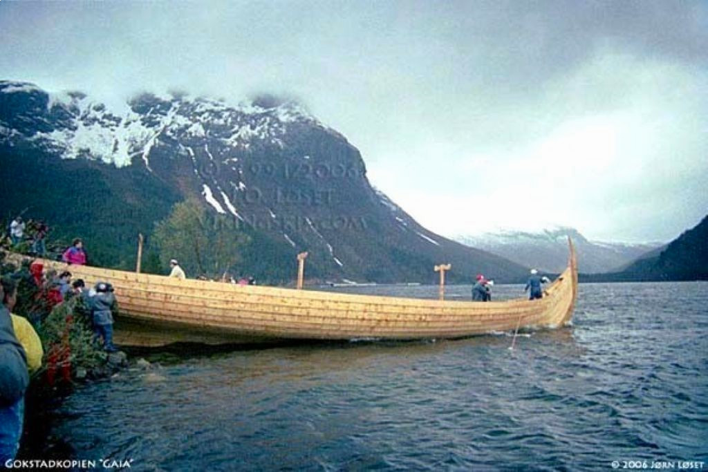 Gaia sjøsettes i Bjørkedalen i 1990