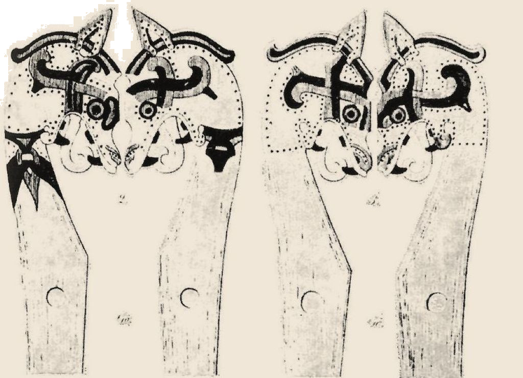 Gokstadskipet - dyrehoder på teltet ombord