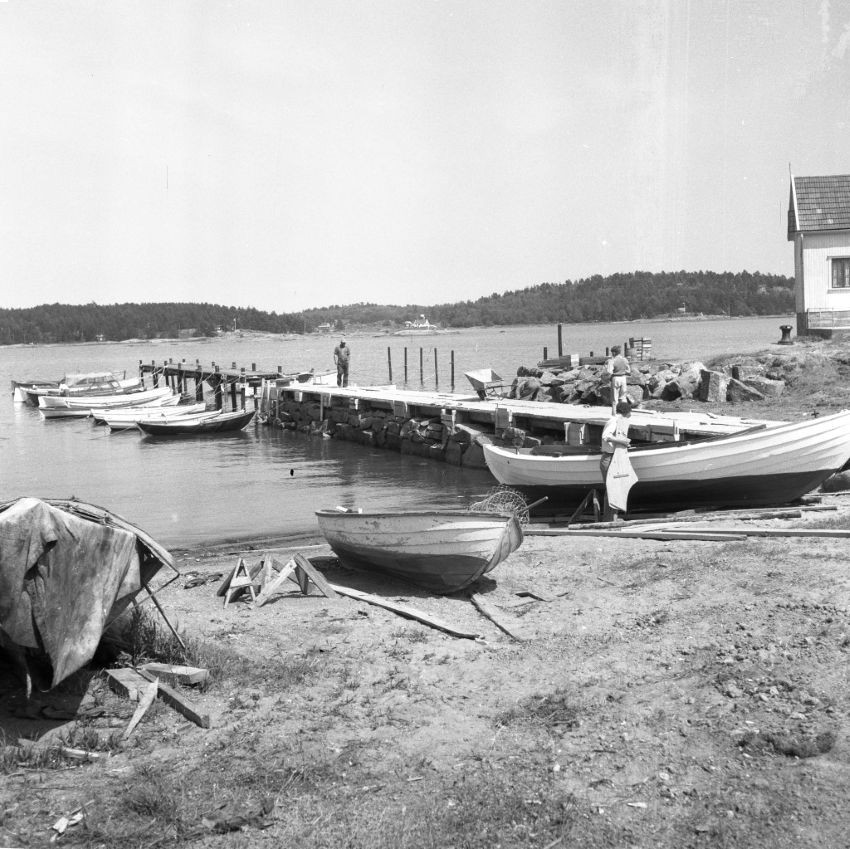 Lahelle - Ny småbåtbrygge 1955