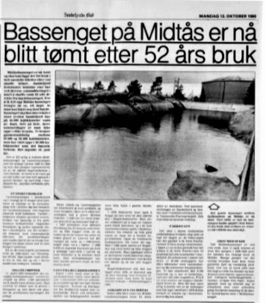 INNLAGT VANN - FRA GOKSJØ - I ÅPNE BASSENGER