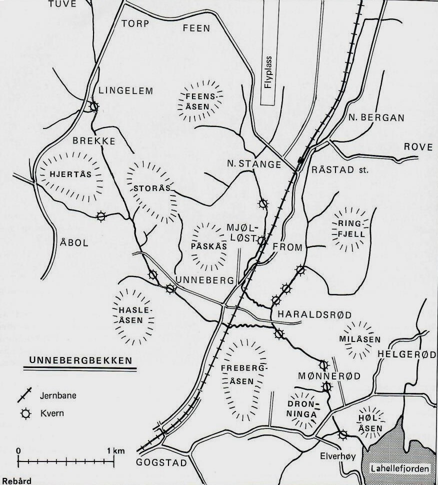 Bekkekverner ved Unnebergbekken
