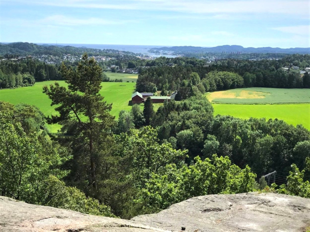 Utsikt fra Hjerrtåstoppen