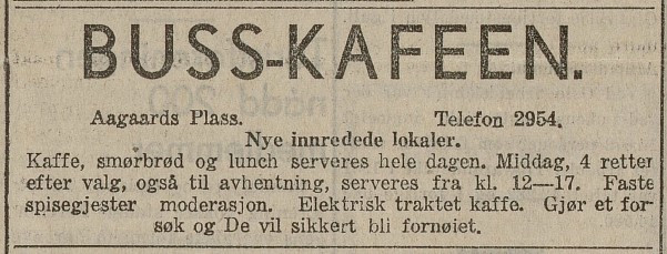 Buss-Kafeen - til høyre for Pakkesentralen