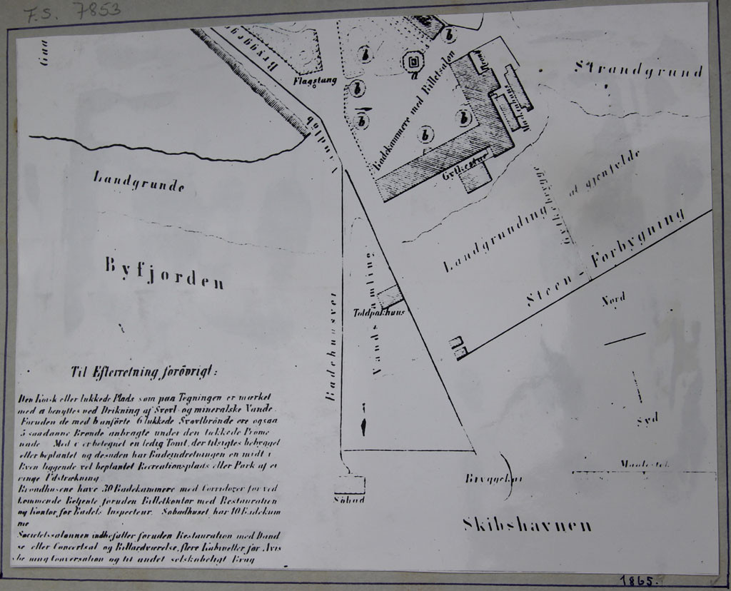 Kart over Skipshavnen fra 1865