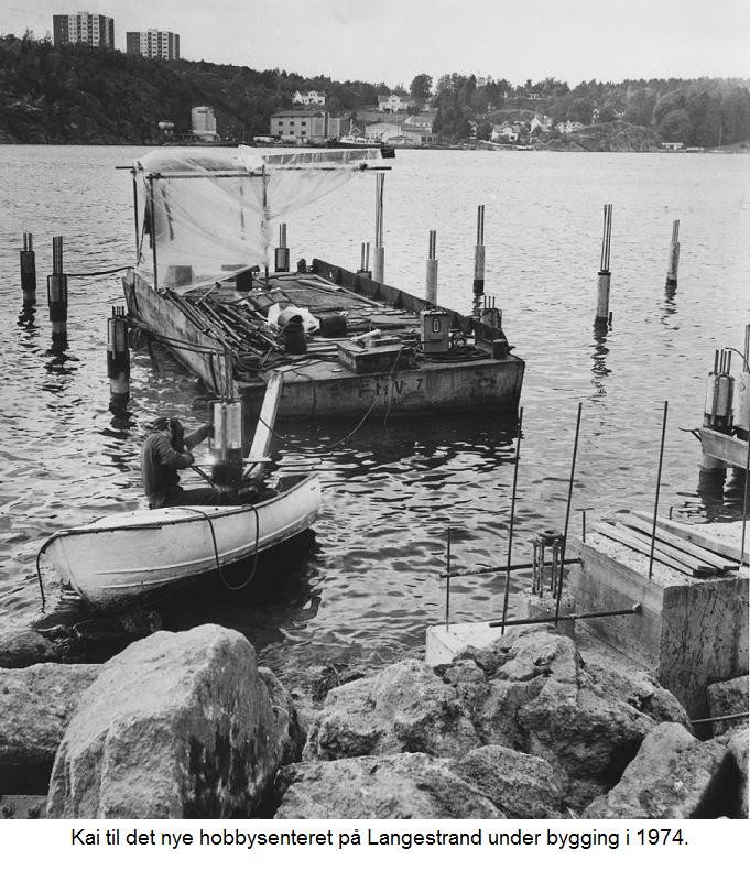 Bygging av kai til Hobbysenteret på Langestrand