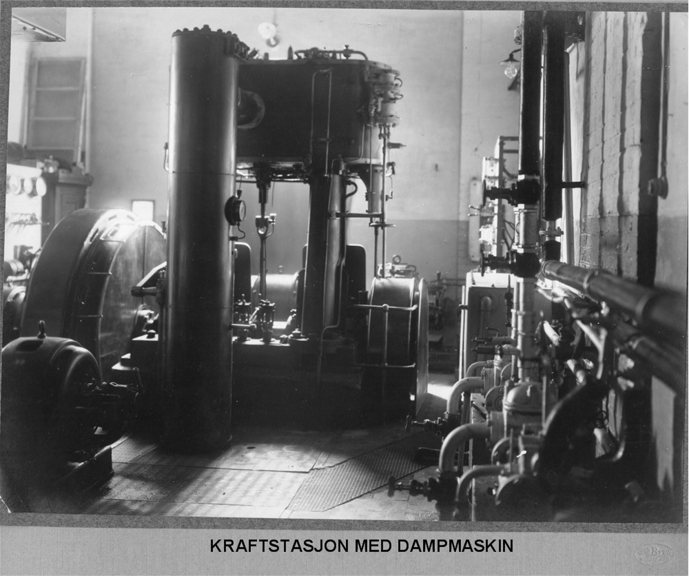 Kraftstasjon med dampmaskin