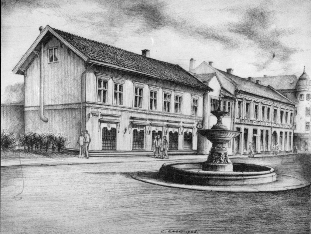 Pennetegning Thaulowfontenen