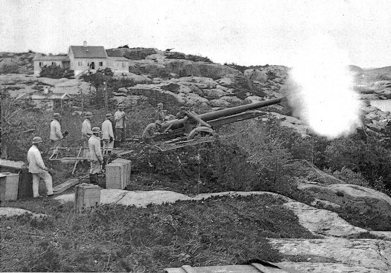 Folehavna Fort - skyting med kanon