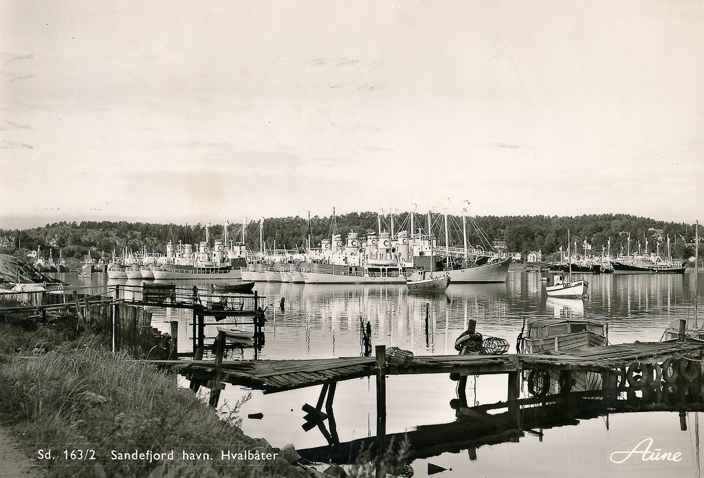 Hvalbåter i opplag ved Stub