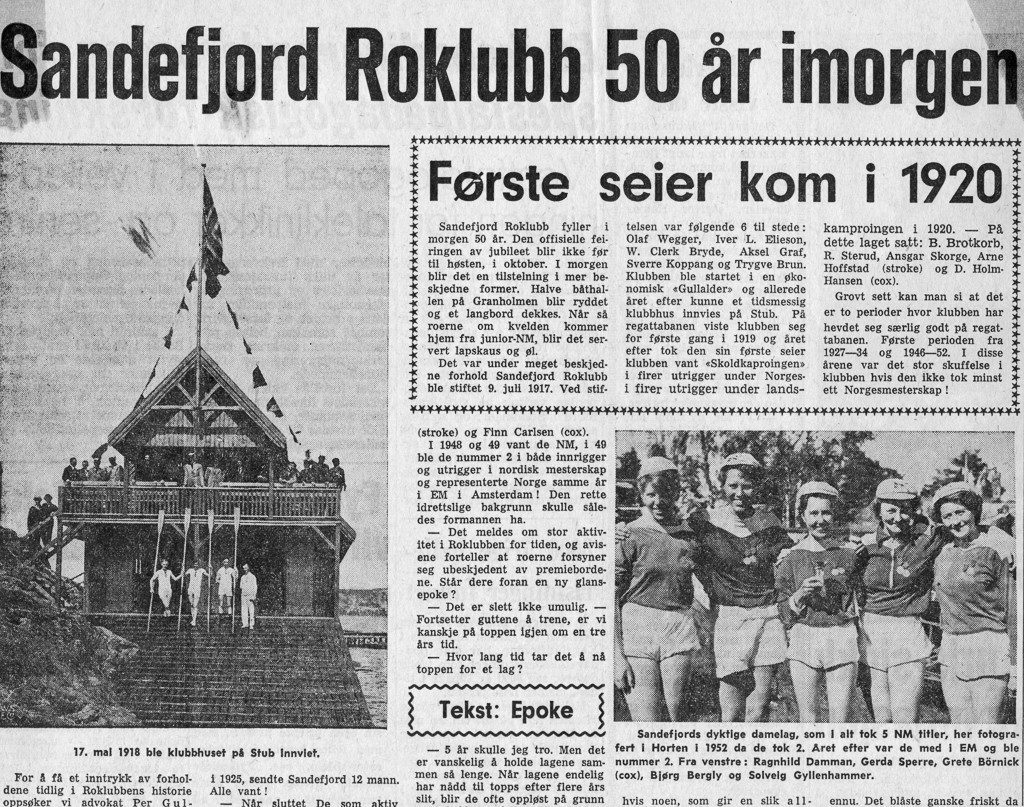 Sandefjord Roklubb 50 år