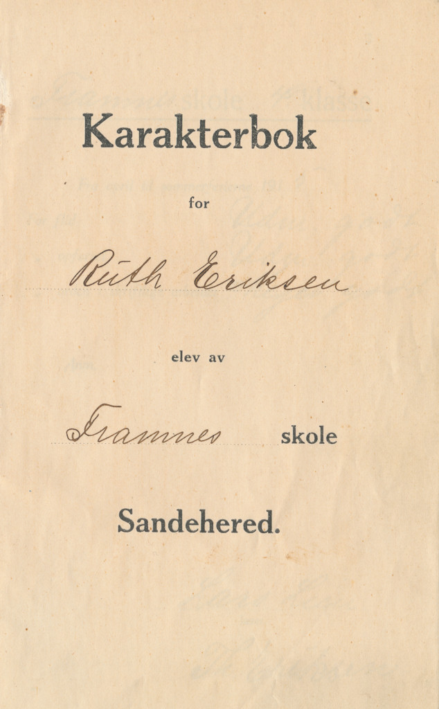 Karakterbok fra 1915