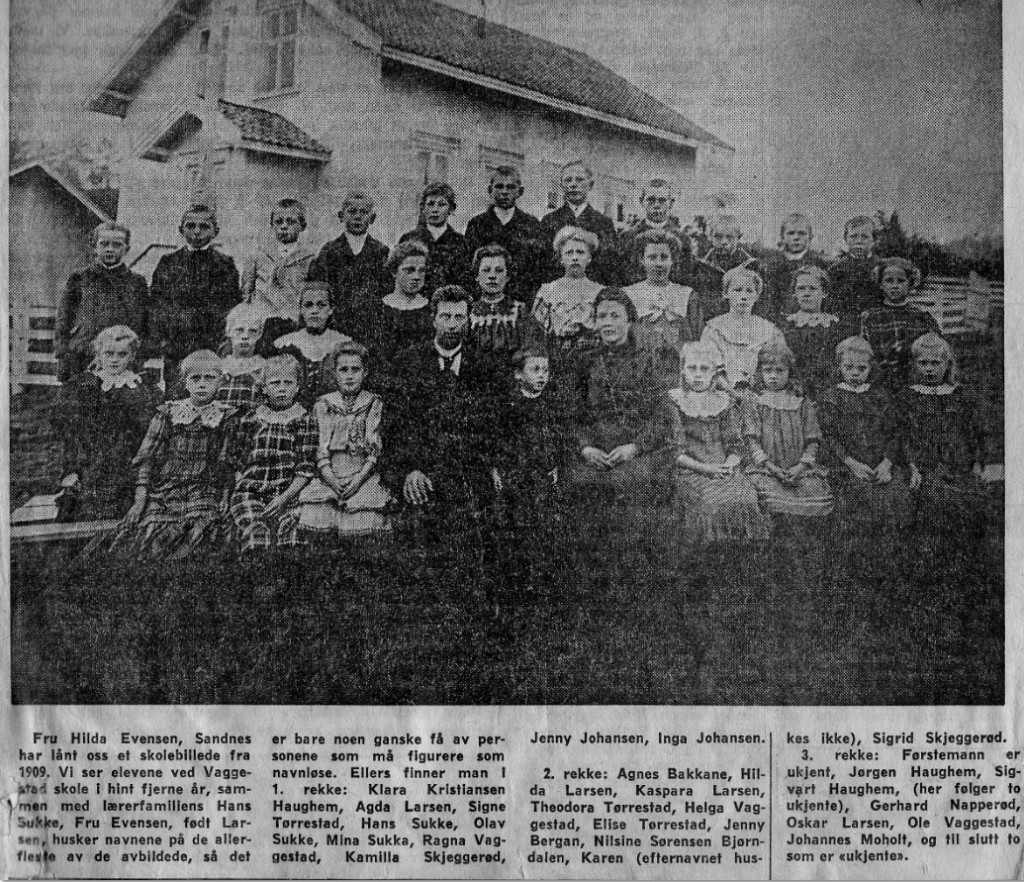 VAGGESTAD SKOLE 1909