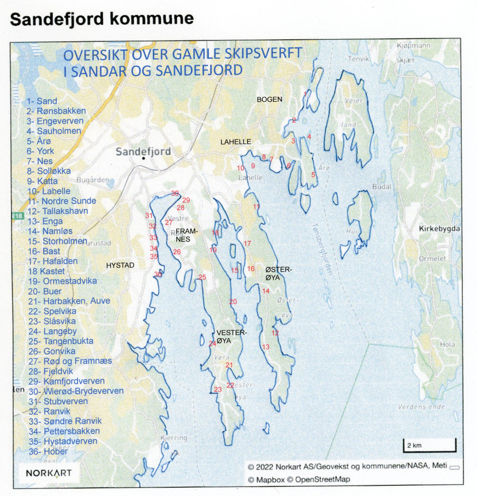 Oversikt over alle skipsbyggerier